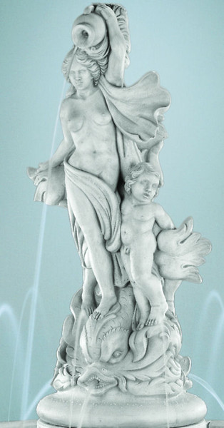 Venus With Dolphin Water Feature Statue Spouting Decor